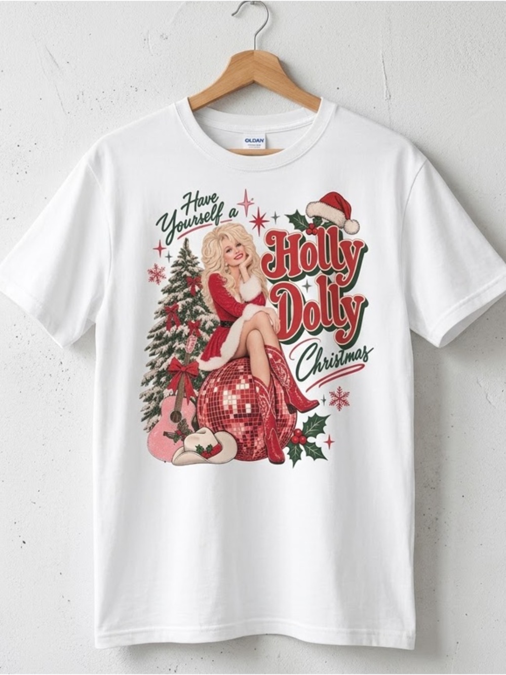 Holly Dolly Christmas Graphic Tee